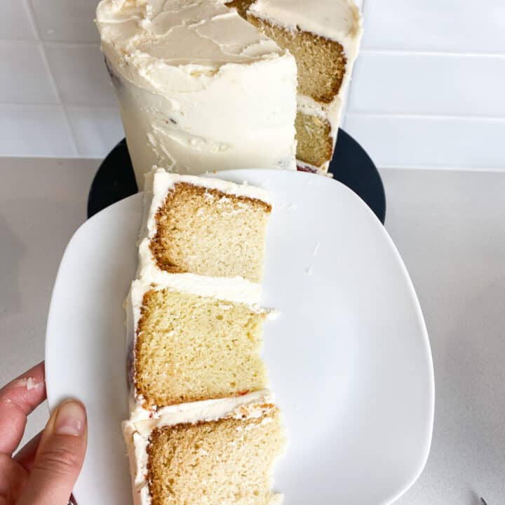 Pastel de vainilla sin suero de leche